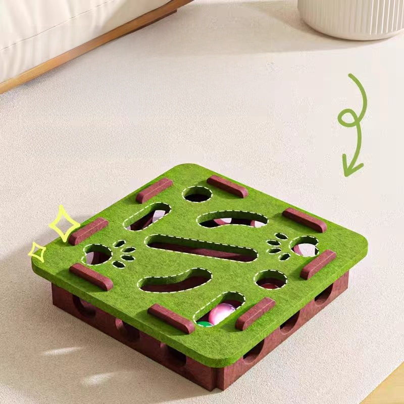 Interactive Cat Puzzle Toy with Bells