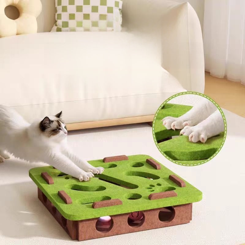 Interactive Cat Puzzle Toy with Bells